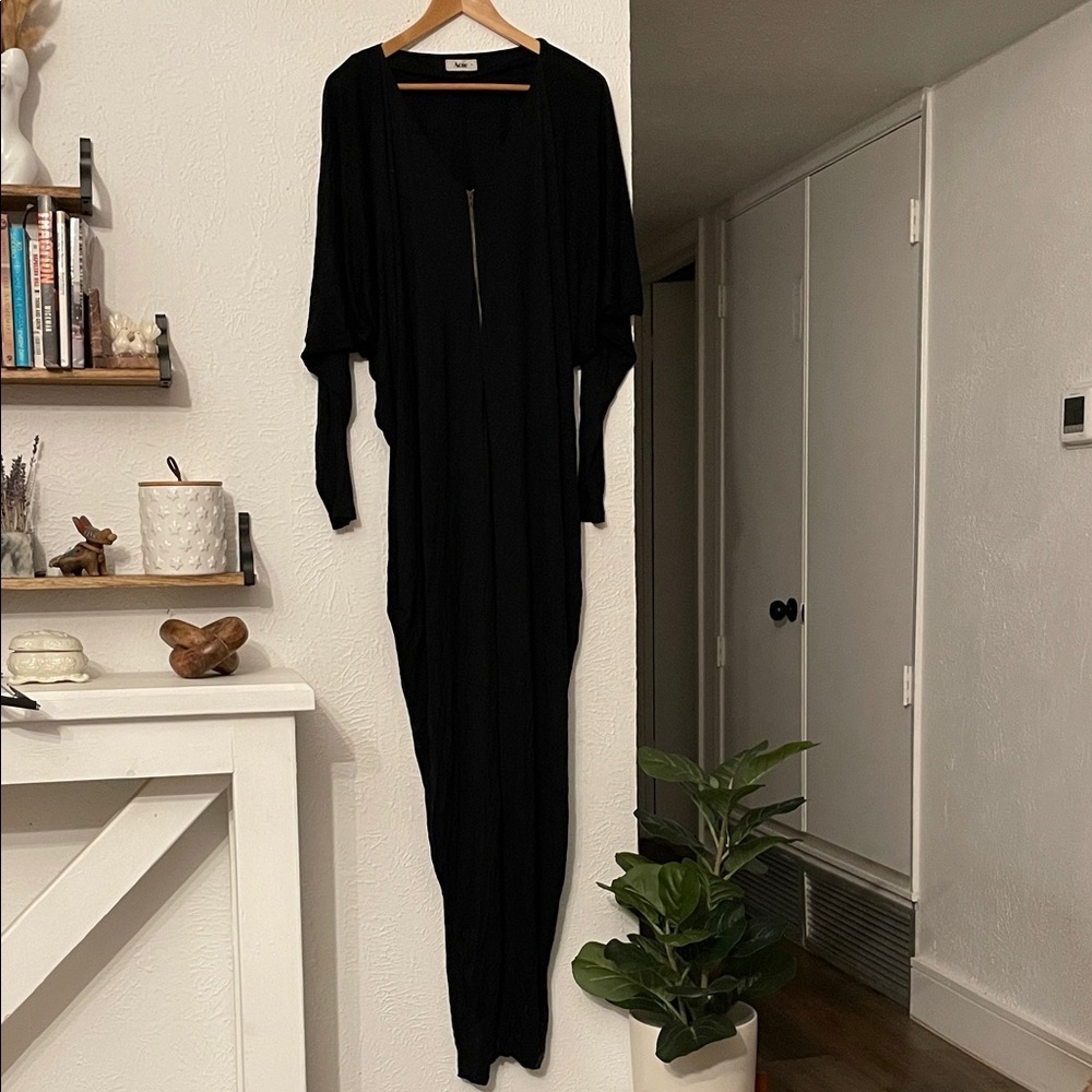 Acne Black Zippered Vintage Oversized Jumpsuit Size Medium